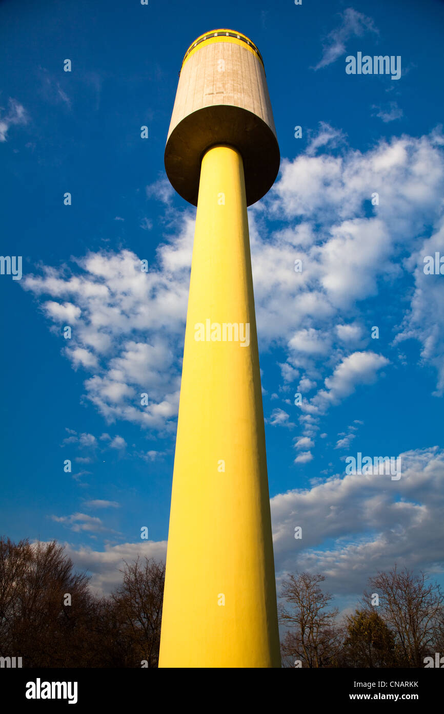 A water tower at the CERN particle physics research laboratory Stock Photo