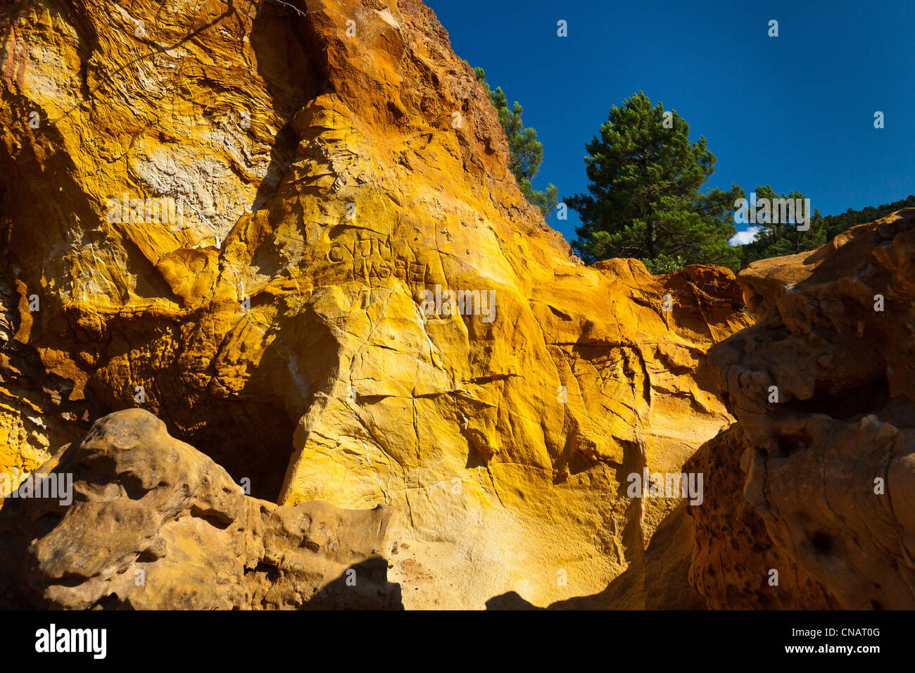 France, Vaucluse, Rustrel, Colorado Provencal, old ocher quarries Stock