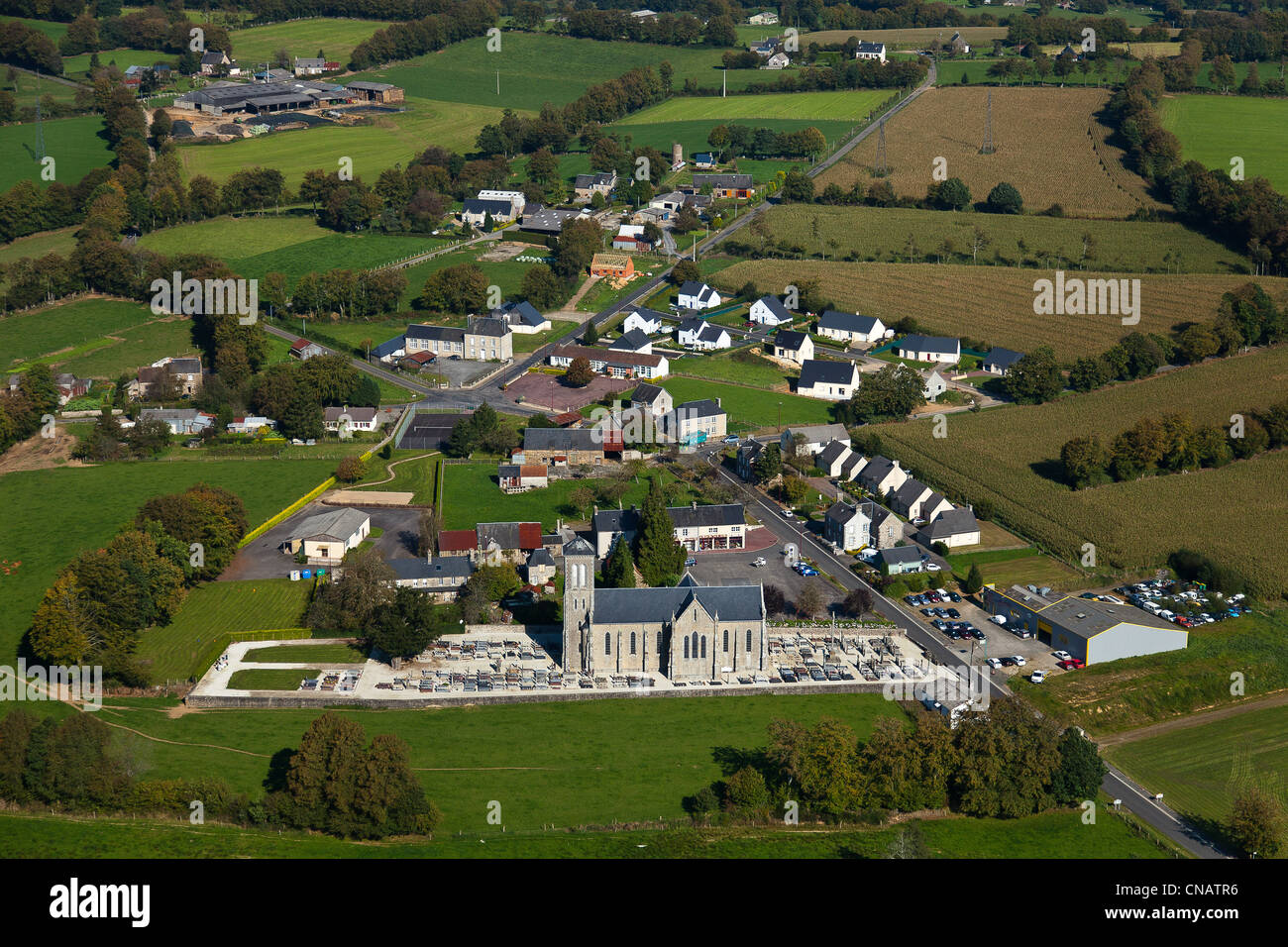 France, Manche, Saint Clement Rancoudray (aerial view Stock Photo Alamy