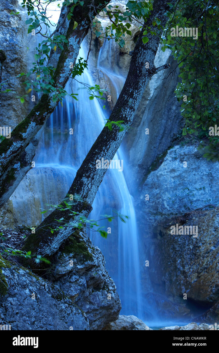 France, Var, Massif de la Sainte Baume, cascade Stock Photo Alamy