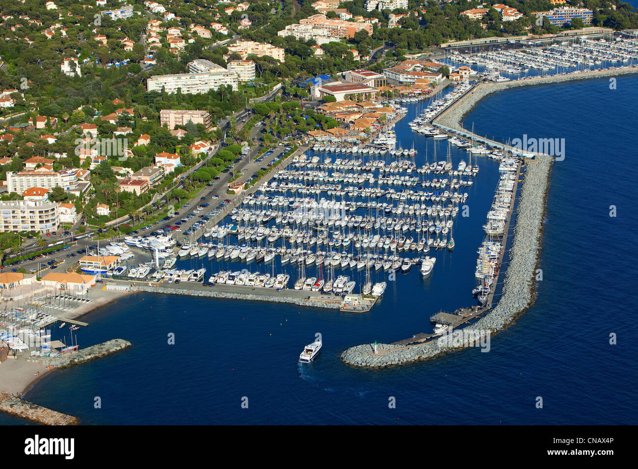 France, Var, Saint Raphael, port of Santa Lucia (aerial view Stock Photo -  Alamy