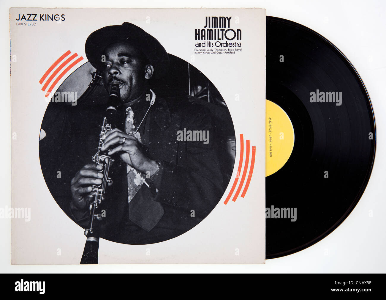 Cover of vinyl album 'TJimmy Hamilton and His Orchestra', released on Jazz Kings Records Stock Photo