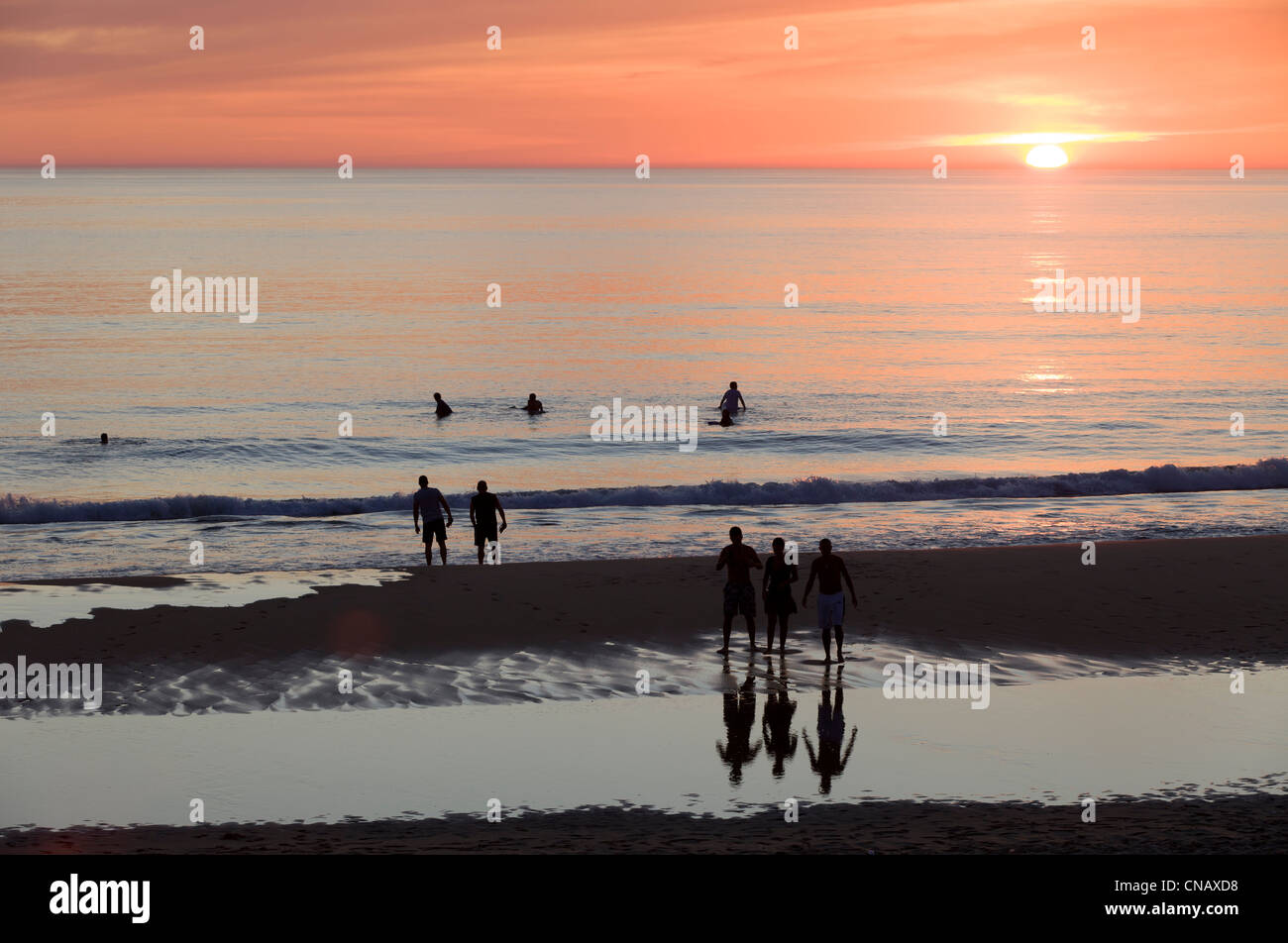France, Landes, Biscarrosse, the beach Stock Photo