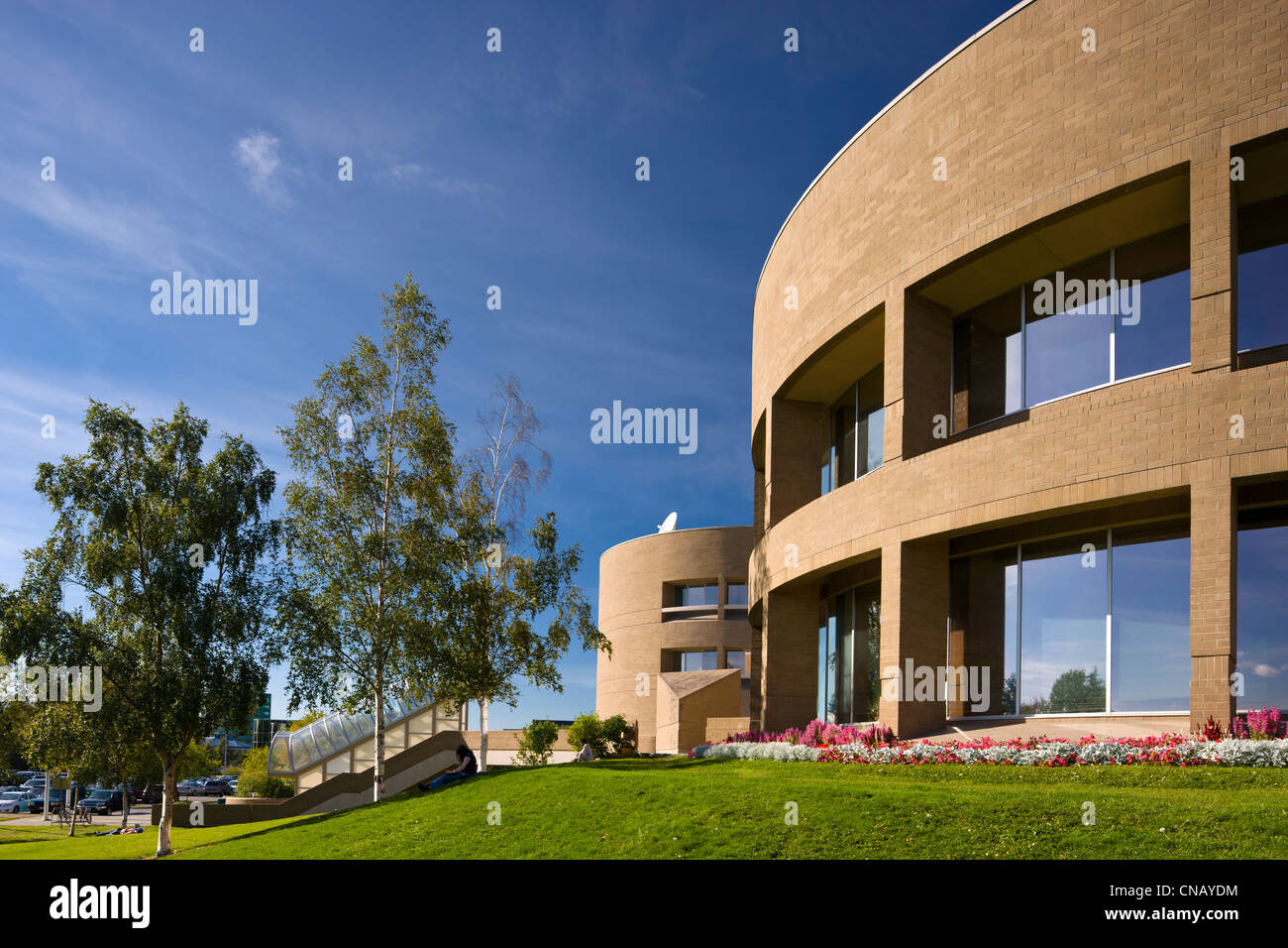 Loussac library in Midtown Anchorage, Southcentral Alaska, Anchorage, Summer Stock Photo