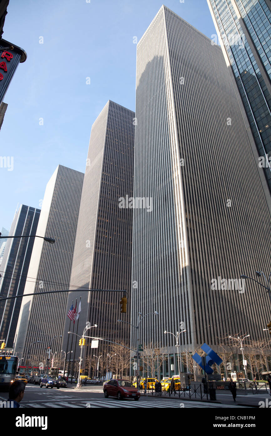 XYZ buildings on Sixth Avenue in Manhattan, New York City Stock Photo