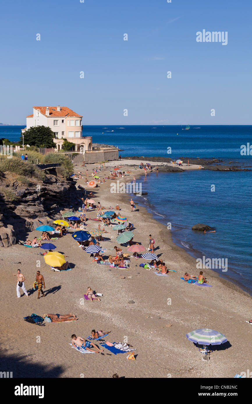 France, Herault, Le Cap d'Agde, the beach Stock Photo