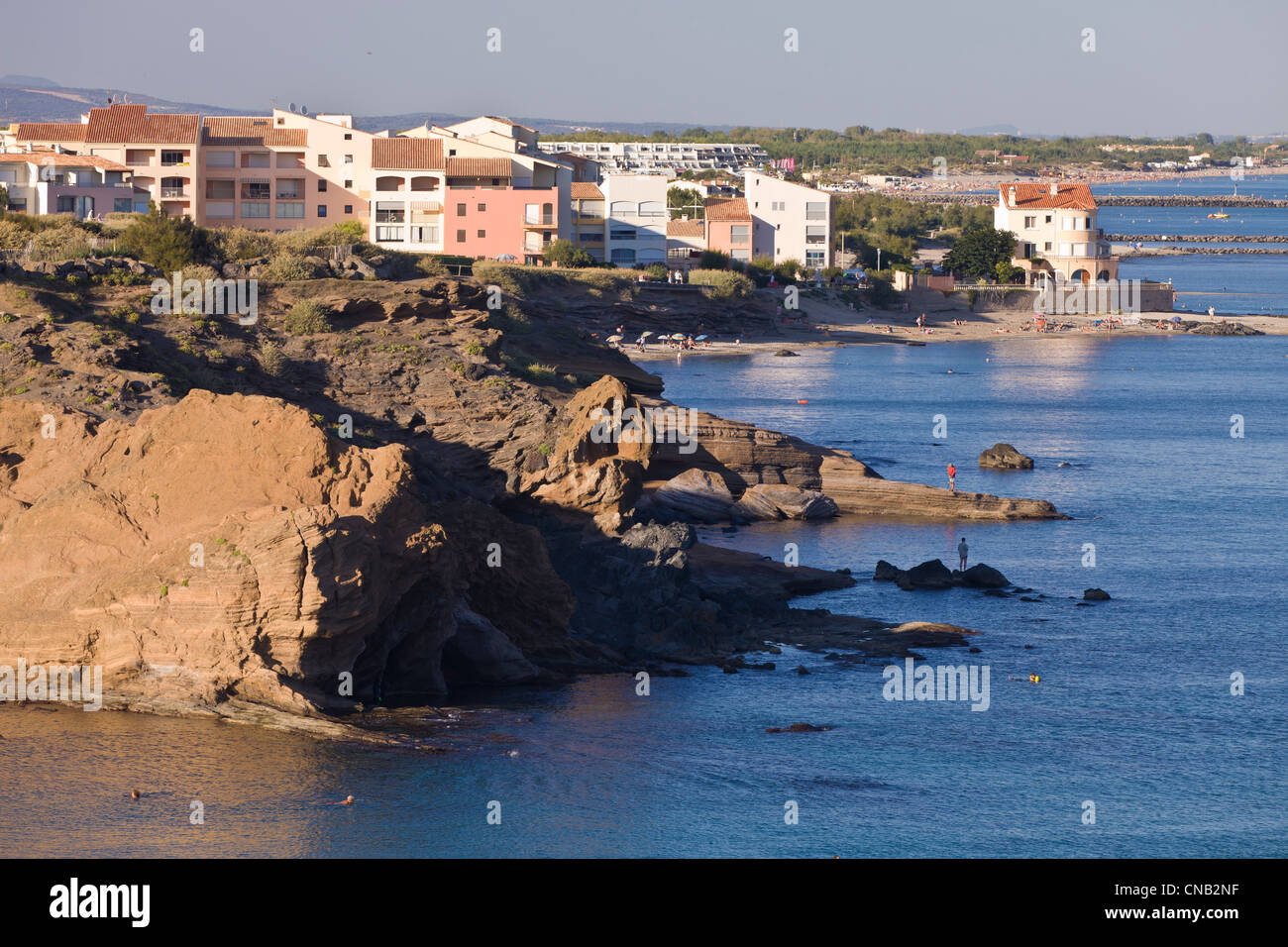 France, Herault, Le Cap d'Agde, the beach Stock Photo