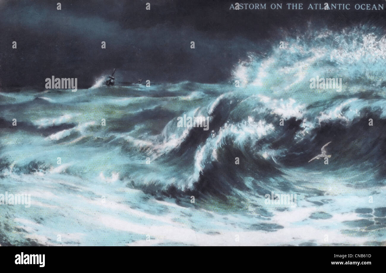 Storm on the Atlantic Ocean Stock Photo - Alamy