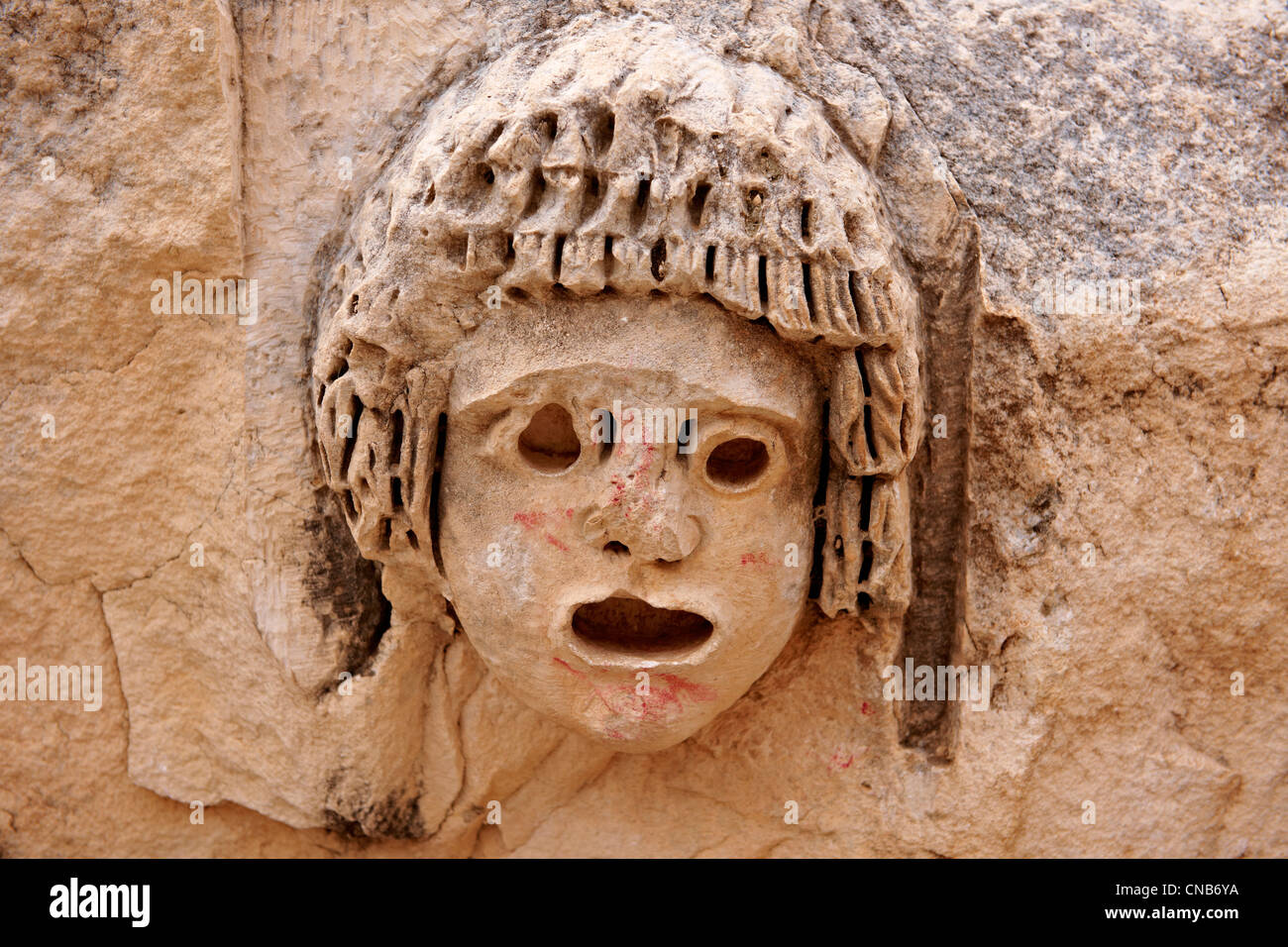 Relief sculpture freeze from the Roman theatre of Myra, Anatolia, Turkey Stock Photo