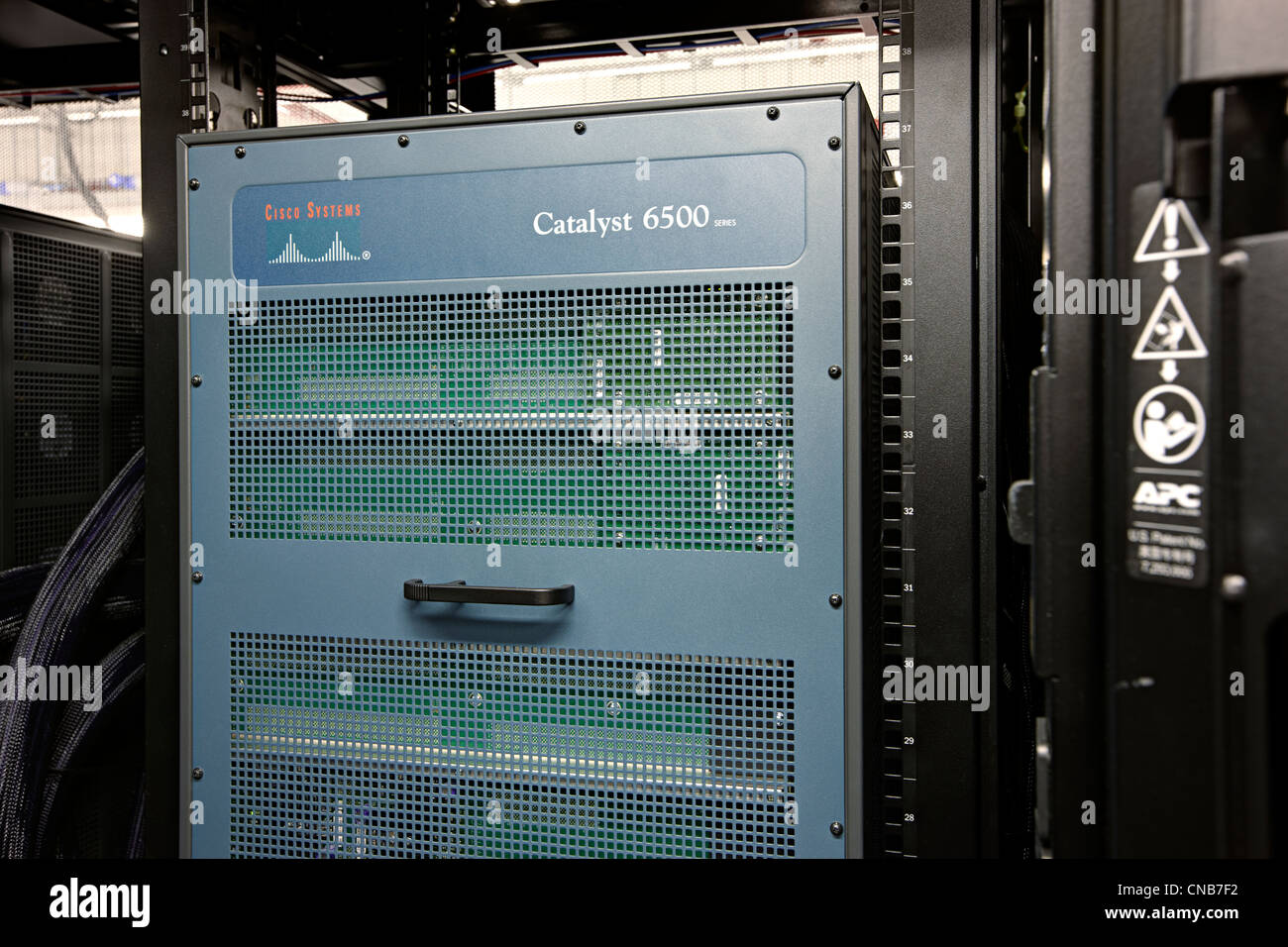 Cisco catalyst 6500 communications room Stock Photo