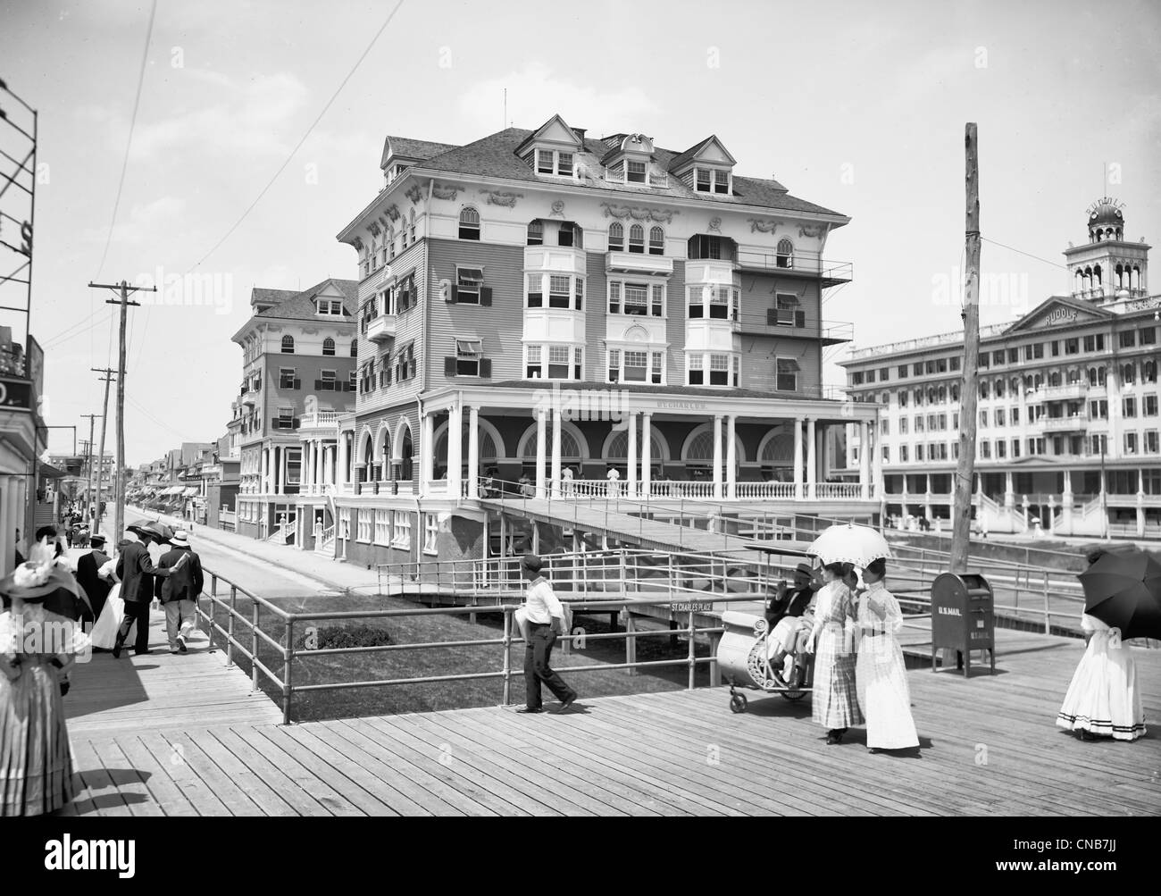 St. Charles Hotel, Atlantic City, New Jersey, circa 1910 Stock Photo ...