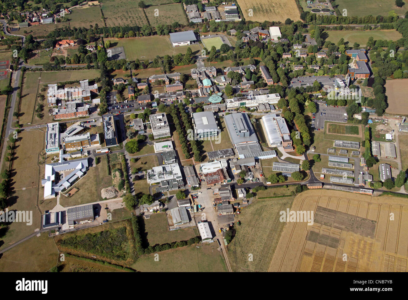 aerial view of Sutton Bonington agricultural college, part of Stock