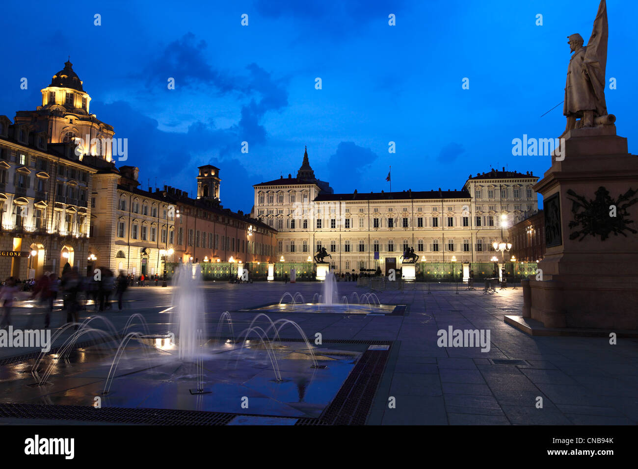 Italy, Piedmont, Turin, Piazza Castello Stock Photo