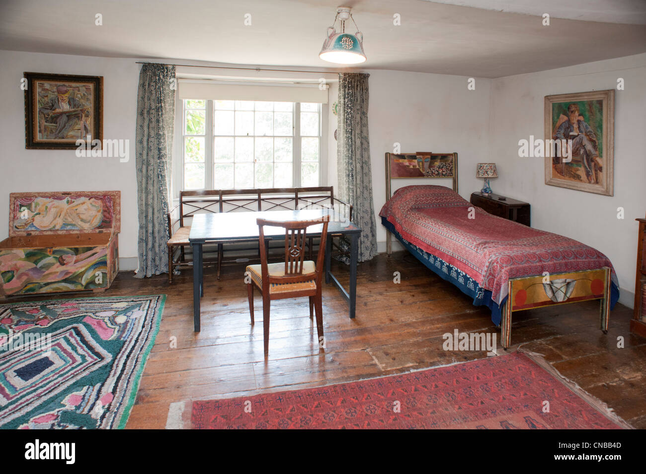 Charleston Farmhouse, near Lewes, East Sussex, England, home of the Bloomsbury Set Stock Photo