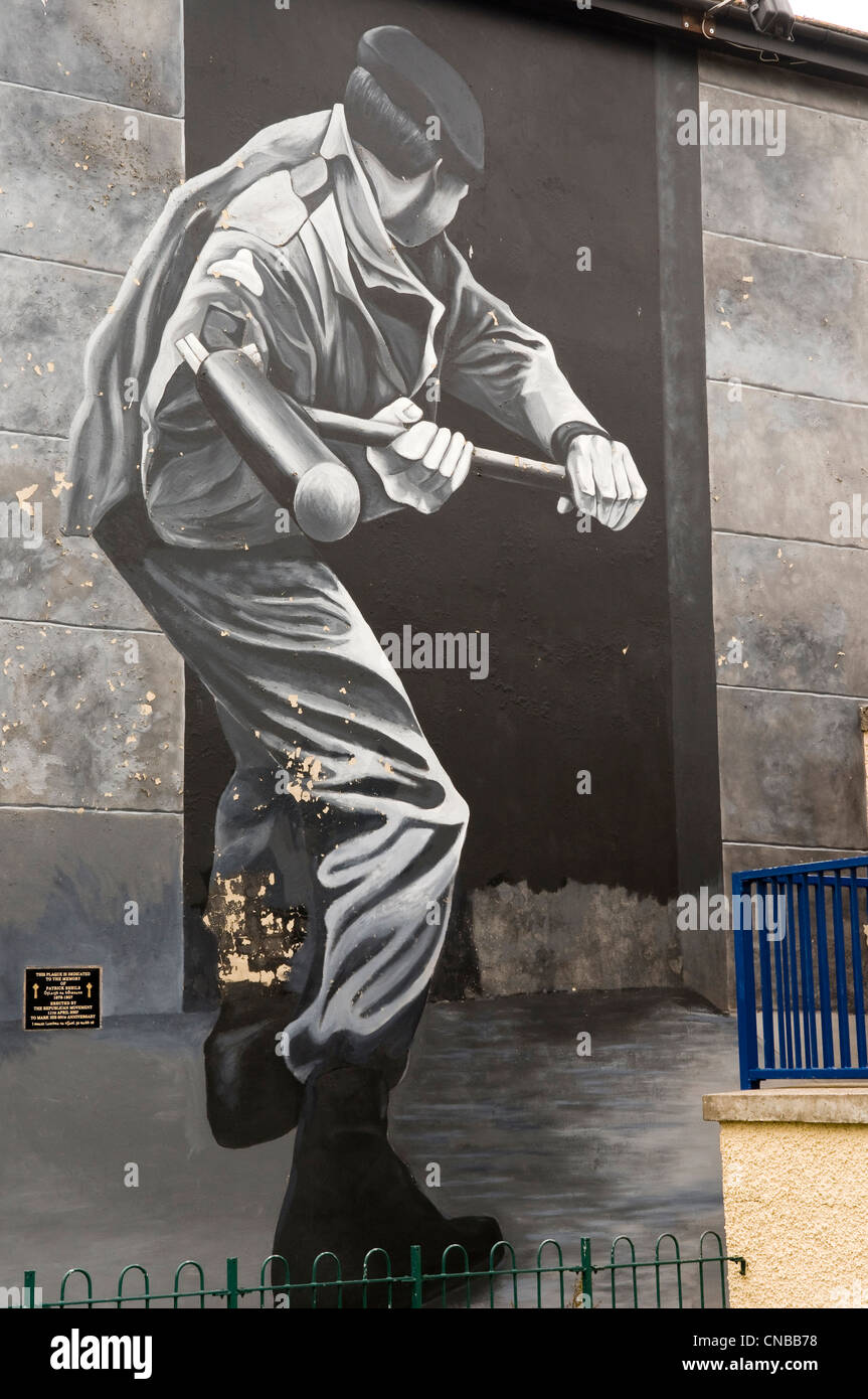 United Kingdom, Northern Ireland, Derry county, Derry or Londonderry, mural in the republican catholic district of the Bogside Stock Photo