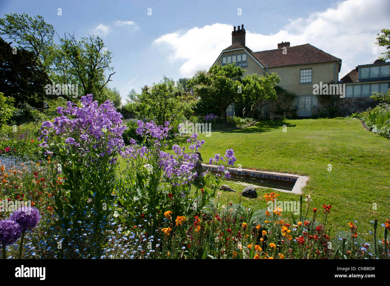 Charleston Farmhouse, near Lewes, East Sussex, England, home of the Bloomsbury Set Stock Photo
