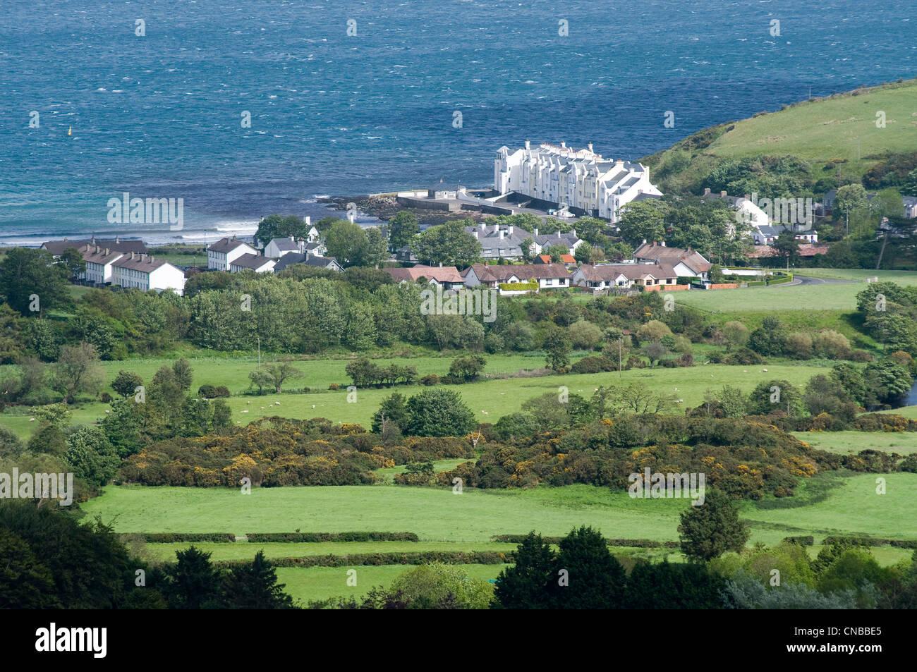 United Kingdom, Northern Ireland, Antrim county, Coast of Antrim, Cushendun, bay of Cushendun Stock Photo