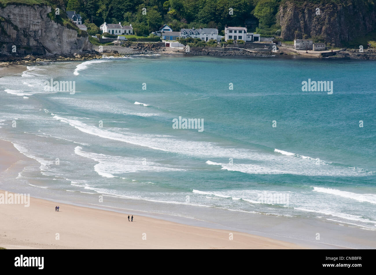 United Kingdom, Northern Ireland, Antrim county, Coast of Antrim, White park Bay, port of Portbradden Stock Photo