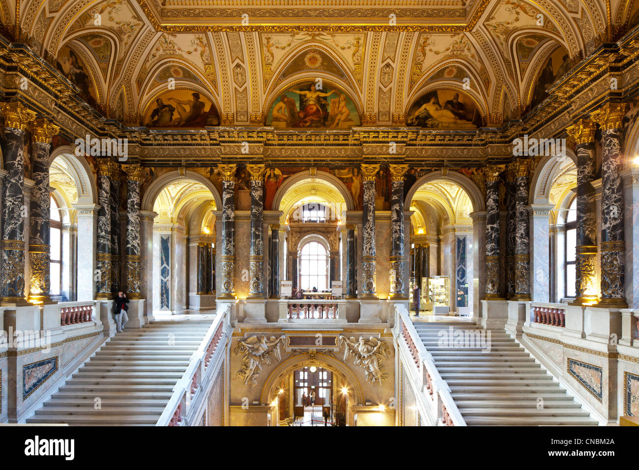 Austria, Vienna, Ring, Kunsthistorisches museum built in 1891 by Carl von Hasenauer and Gottfried Semper for the Habsbourg Stock Photo