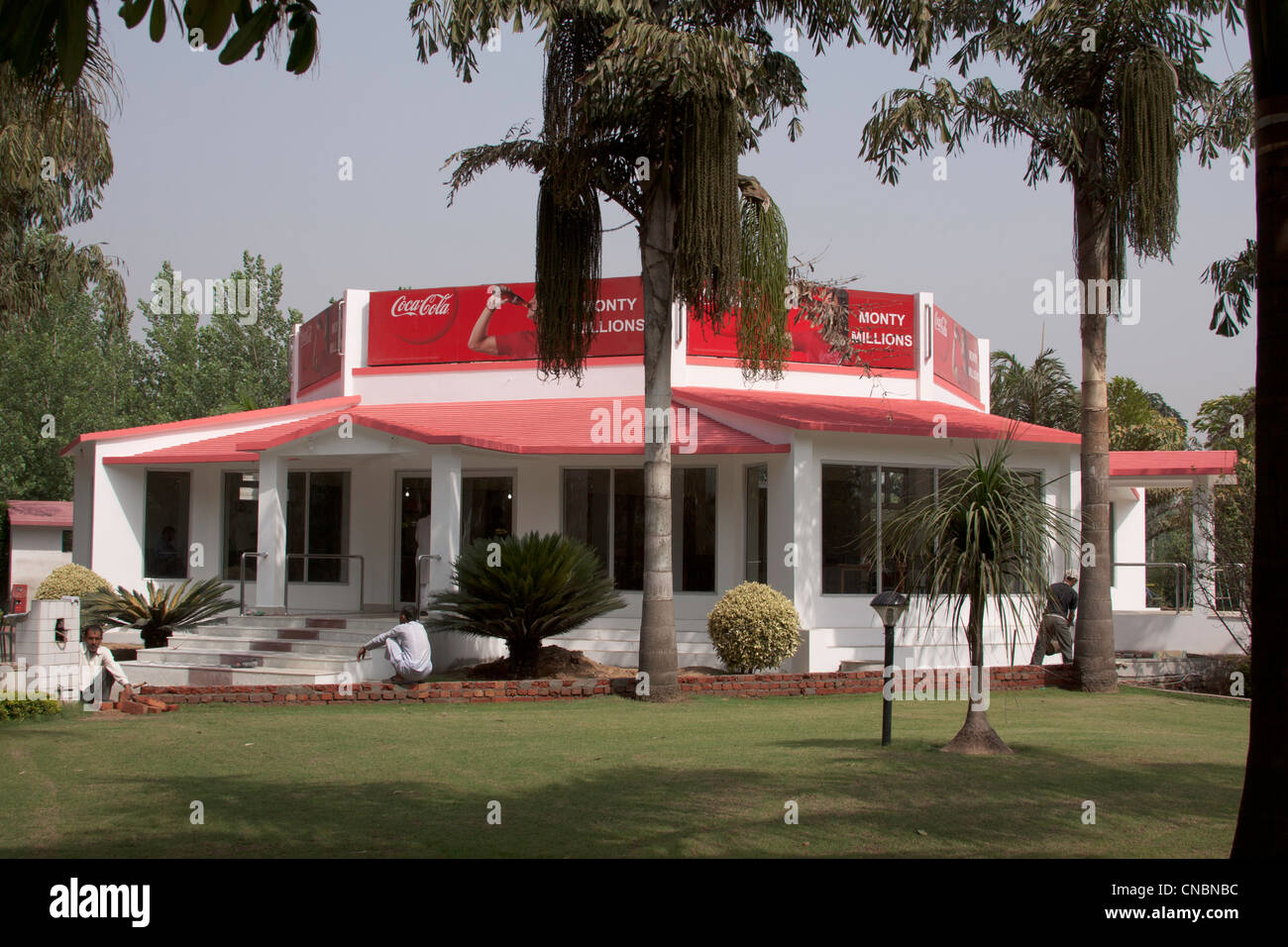 The Monty Millions restaurant in North India, located close to the town of Meerapur (on the route to Lansdowne) Stock Photo