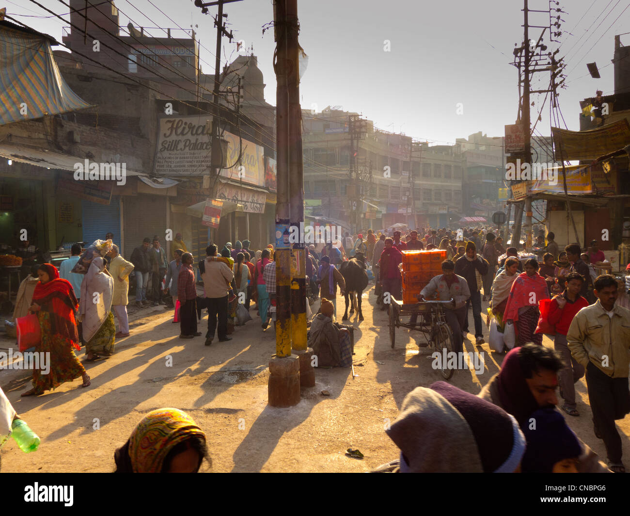 India, Uttar Pradesh, Varanasi, street scene Stock Photo