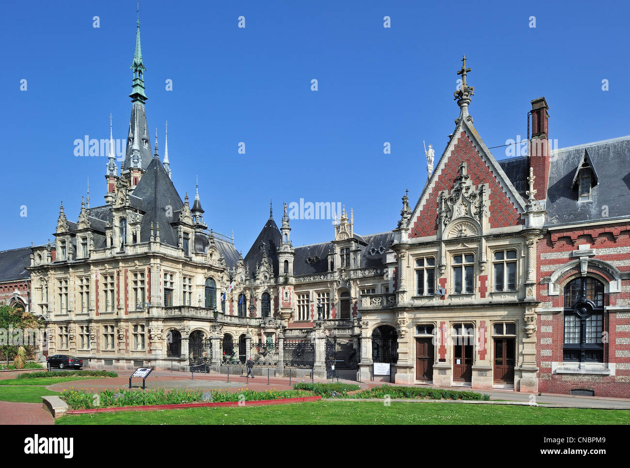 The Benedictine Palace / Palais de la Bénédictine, museum and liqueur distillery at Fécamp, Normandy, France Stock Photo