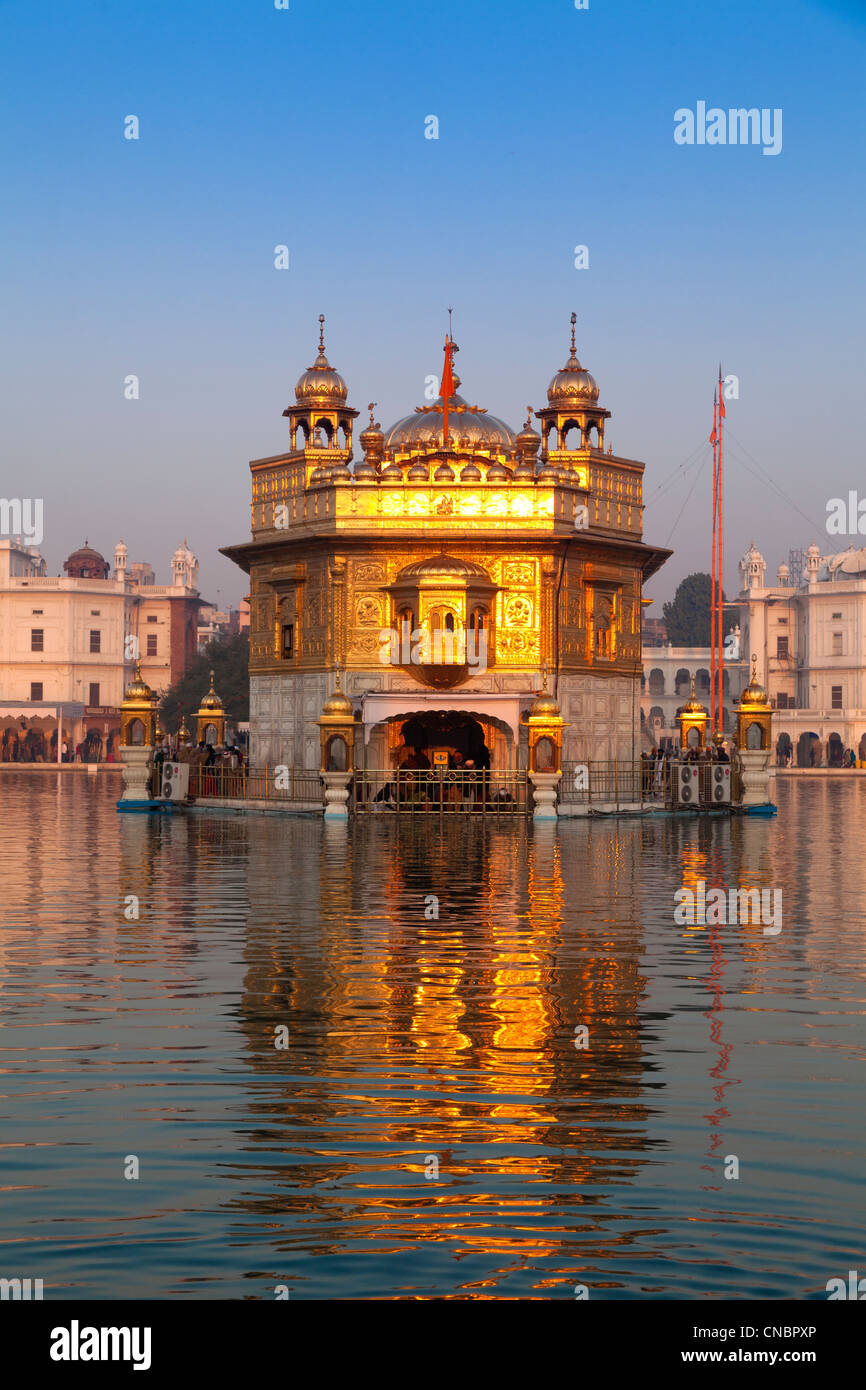 India, Punjab, Amritsar, golden Temple in golden morning light Stock Photo  - Alamy