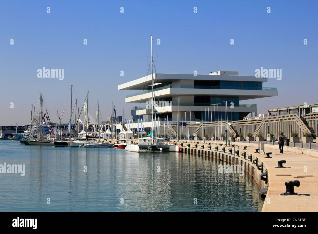 Veles e Vents (sails and winds) or America's Cup Building in The Port of Valencia Spain by David Chipperfield Architects Stock Photo