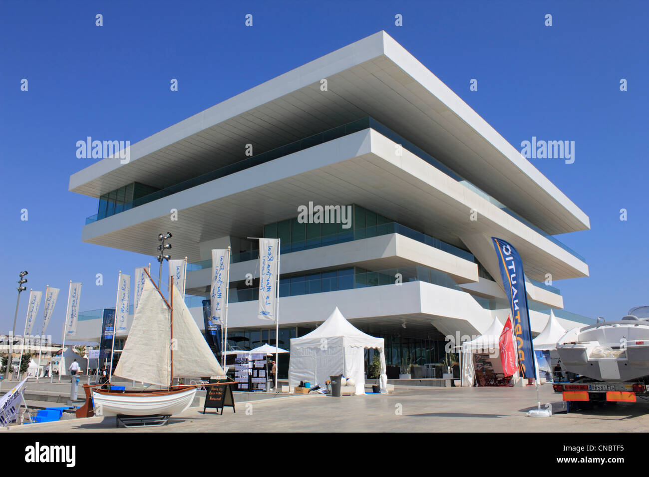 Veles e Vents (sails and winds) or America's Cup Building in The Port of Valencia Spain by David Chipperfield Architects Stock Photo