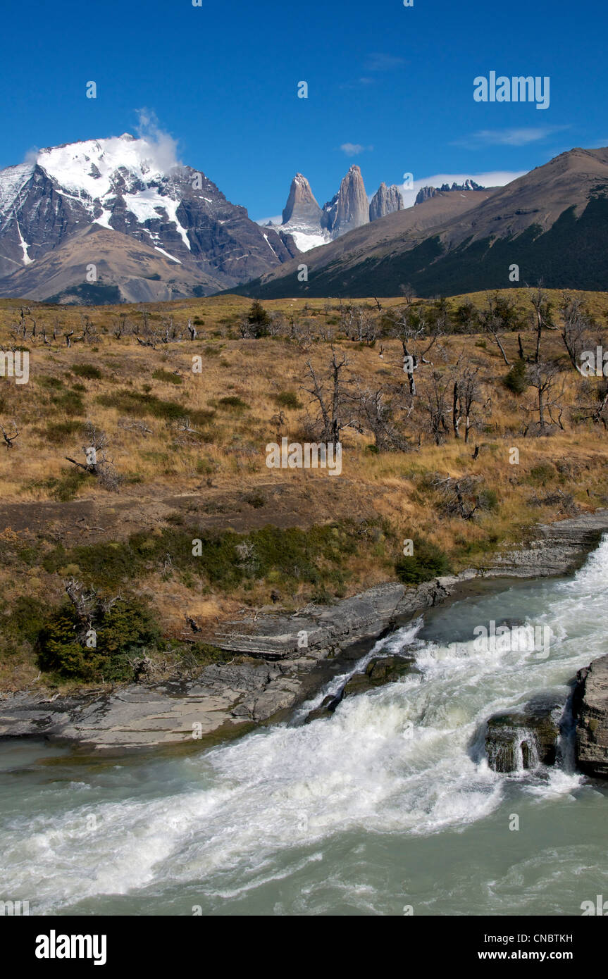 Paine Cascades Rio Paine Torres del Paine National Park Patagonia Chile  Stock Photo - Alamy