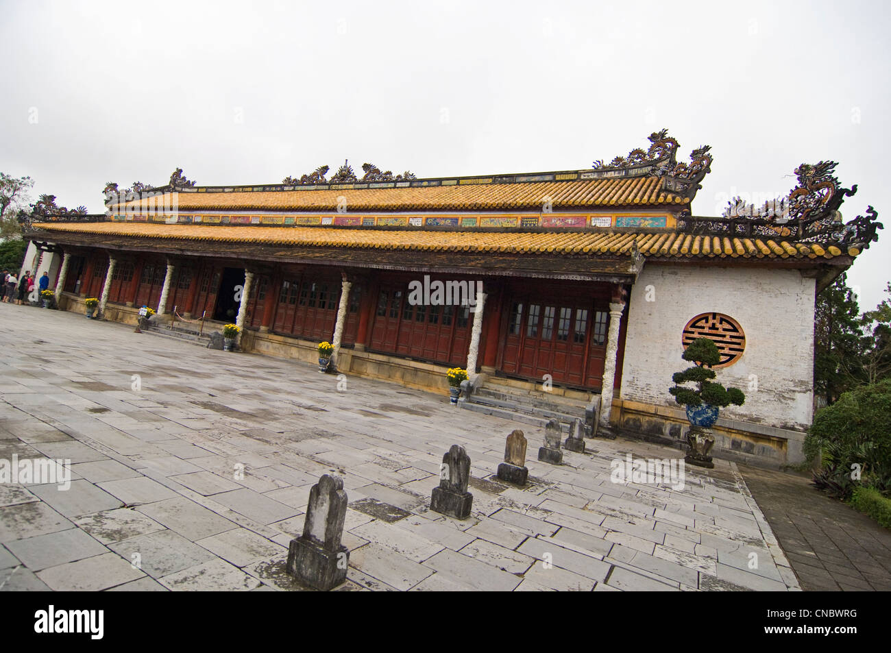Horizontal view of Dien Thai Hoa (Palace of Supreme Harmony) at the Imperial Citadel in Hue, Vietnam Stock Photo