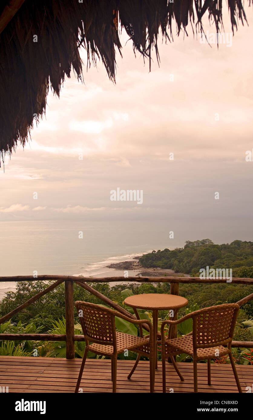 View from a room at Lapa Rios ecolodge in Costa Rica Stock Photo