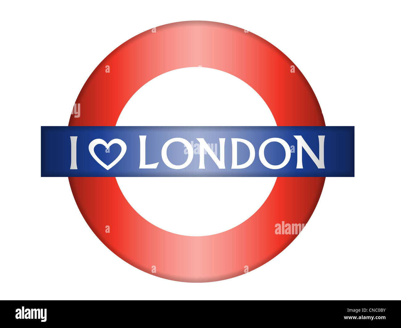 I love London sign in London Underground sign style Stock Photo