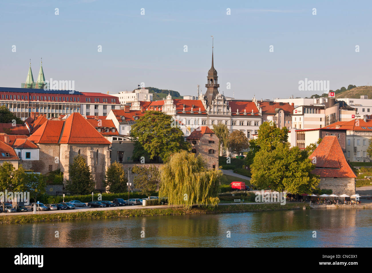 Slovenia, Lower Styria Region, Maribor, European Capital of Culture 2012, the banks of the Drave river Stock Photo