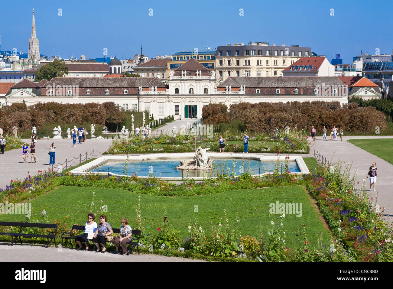 Austria, Vienna, Belvedere Palace, Baroque style, built by Johann Lukas von Hildebrandt in the early 18th century, Superior Stock Photo