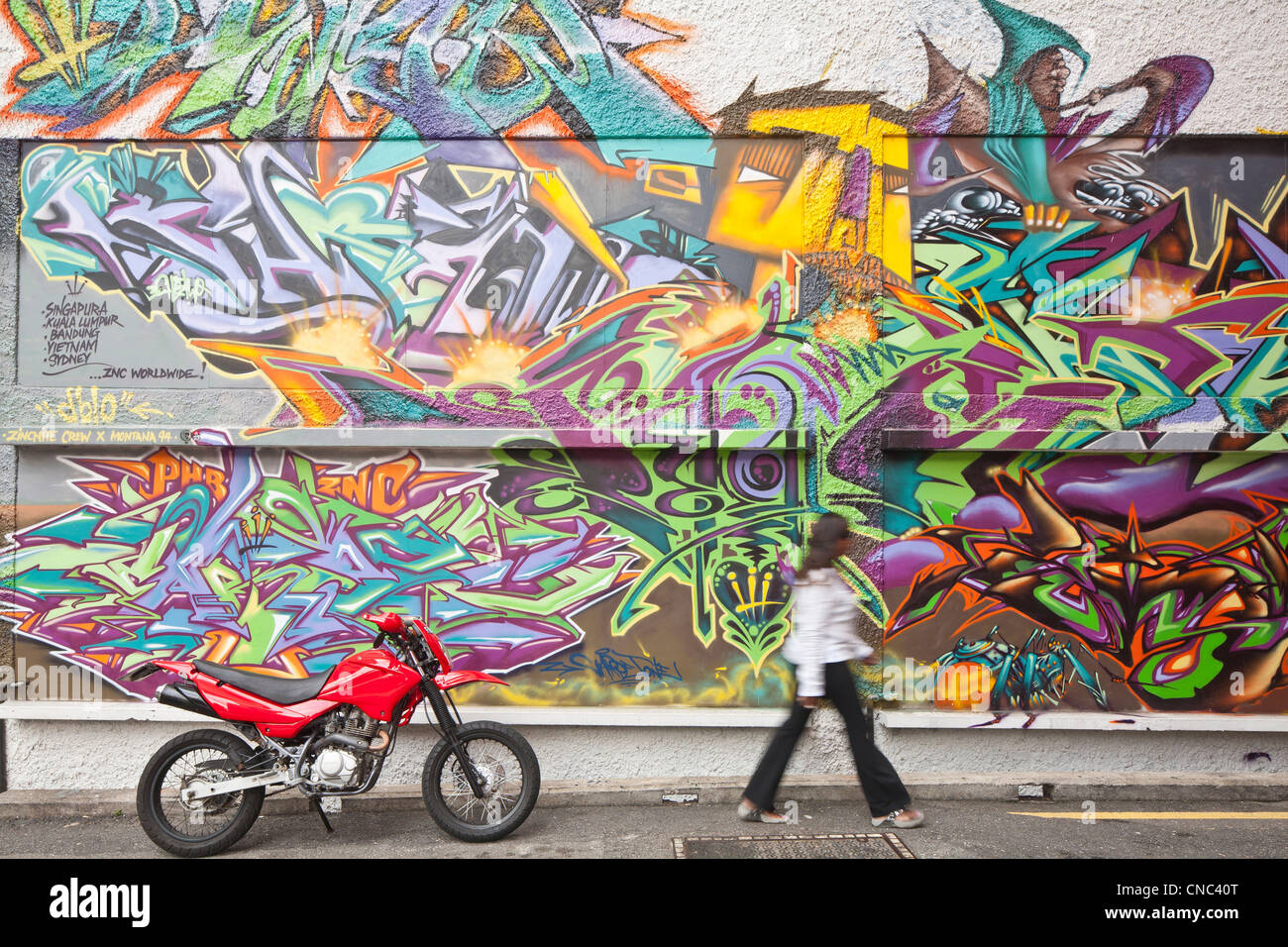 Singapore, Queen Street, street scene Stock Photo