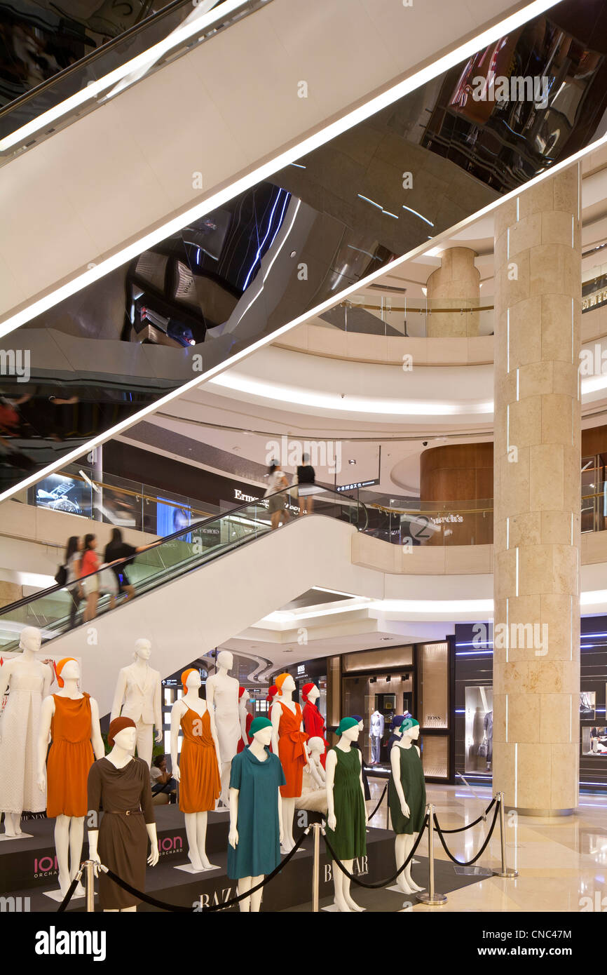 Singapore, Orchard Road, ION Orchard, entrance to the shopping center opened in 2009 Stock Photo