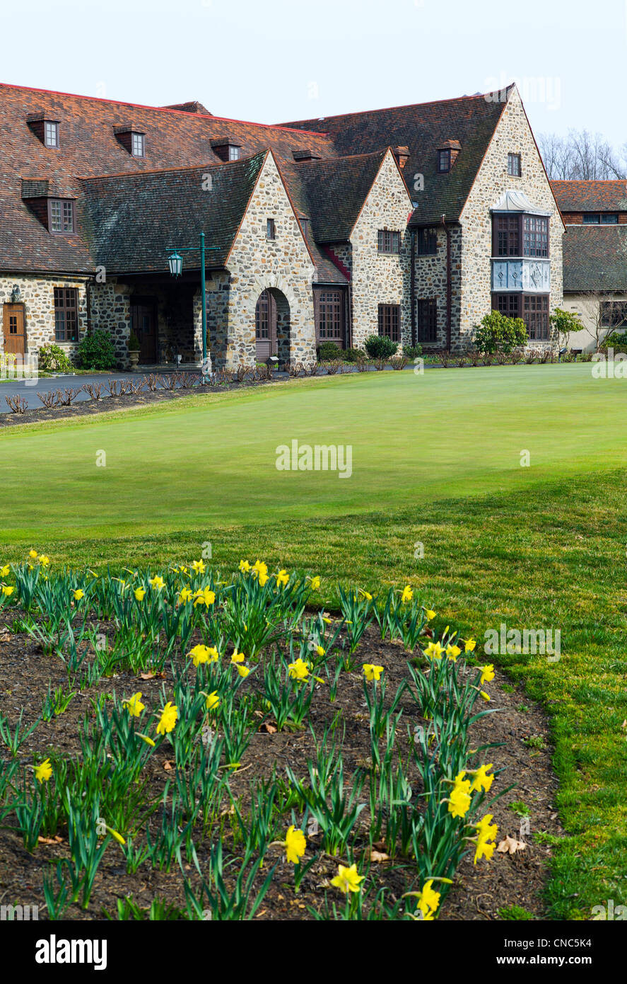 Main club house, Aronimink Golf Club, Newtown Square, Pennsylvania, USA Stock Photo