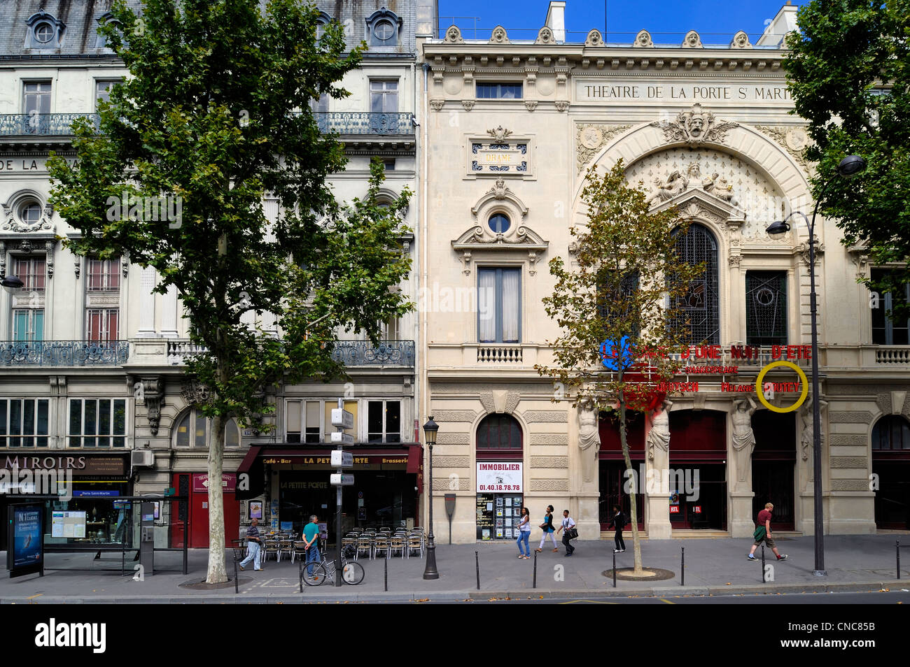 France, Paris, theatre of the Porte Saint Martin on the Boulevard Saint  Martin Stock Photo - Alamy