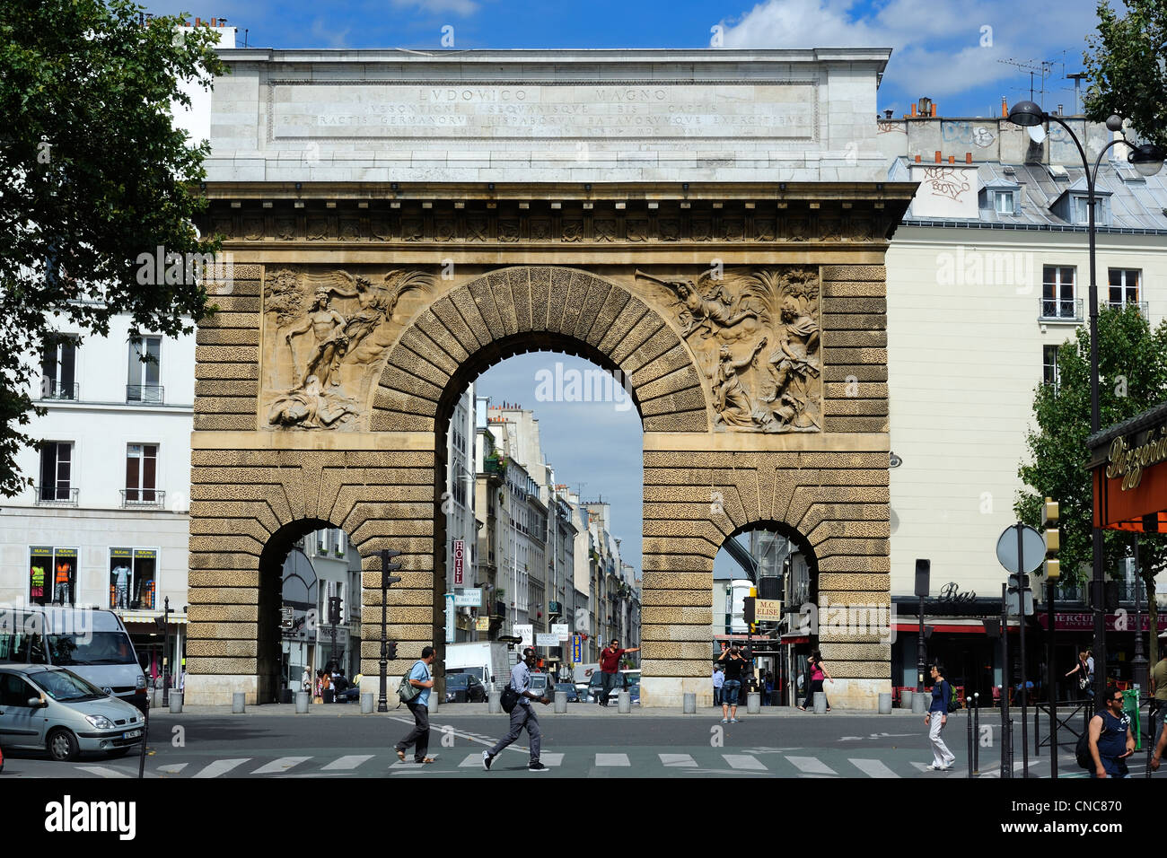 France, Paris, the Porte Saint Martin Stock Photo - Alamy