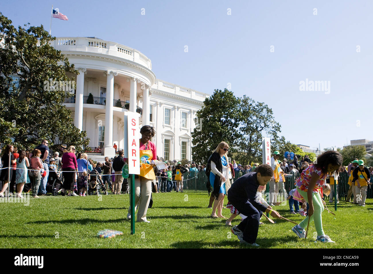 The 2012 White House Easter Egg Roll. Stock Photo