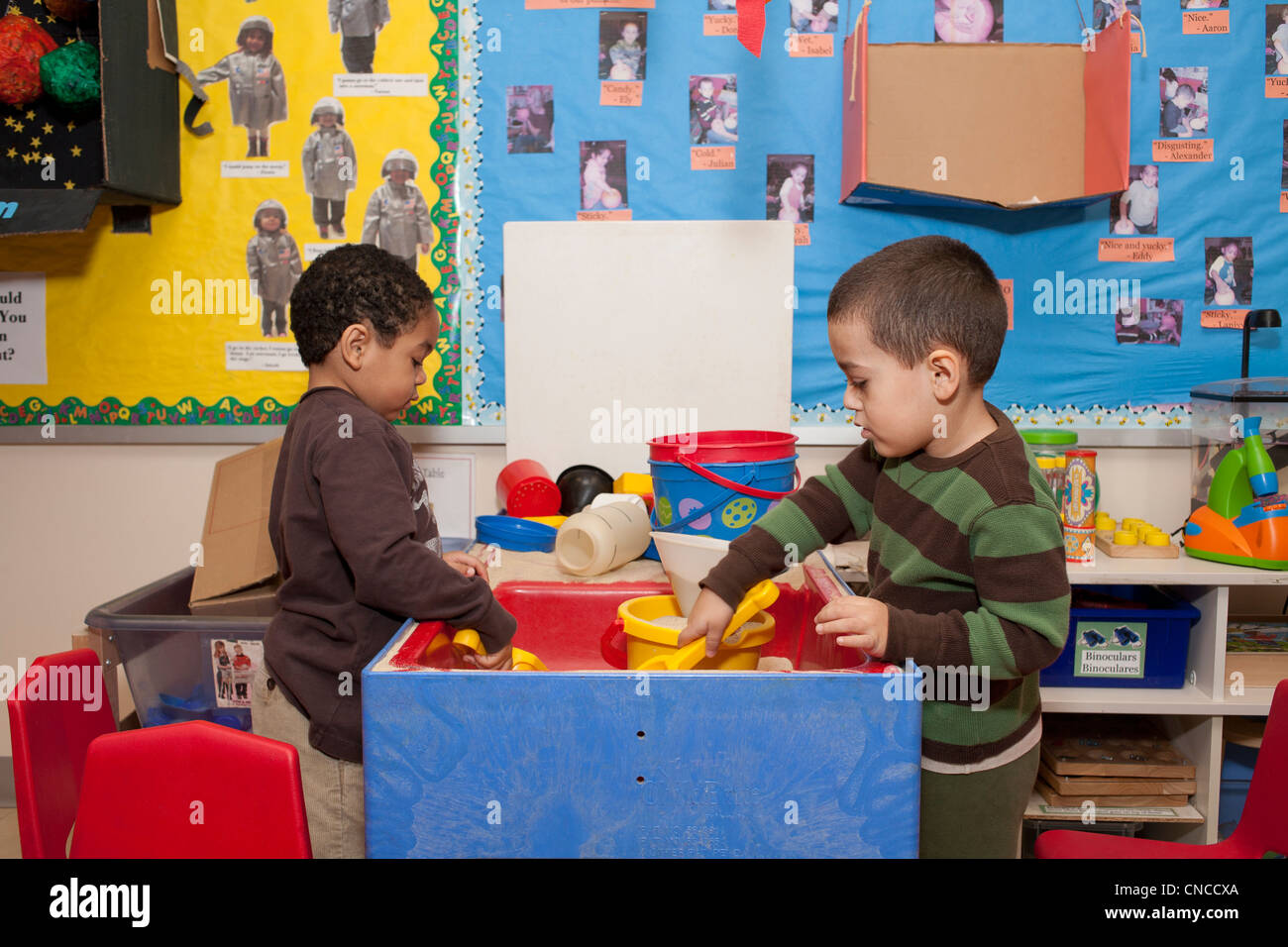 Preschool children in classroom Stock Photo - Alamy