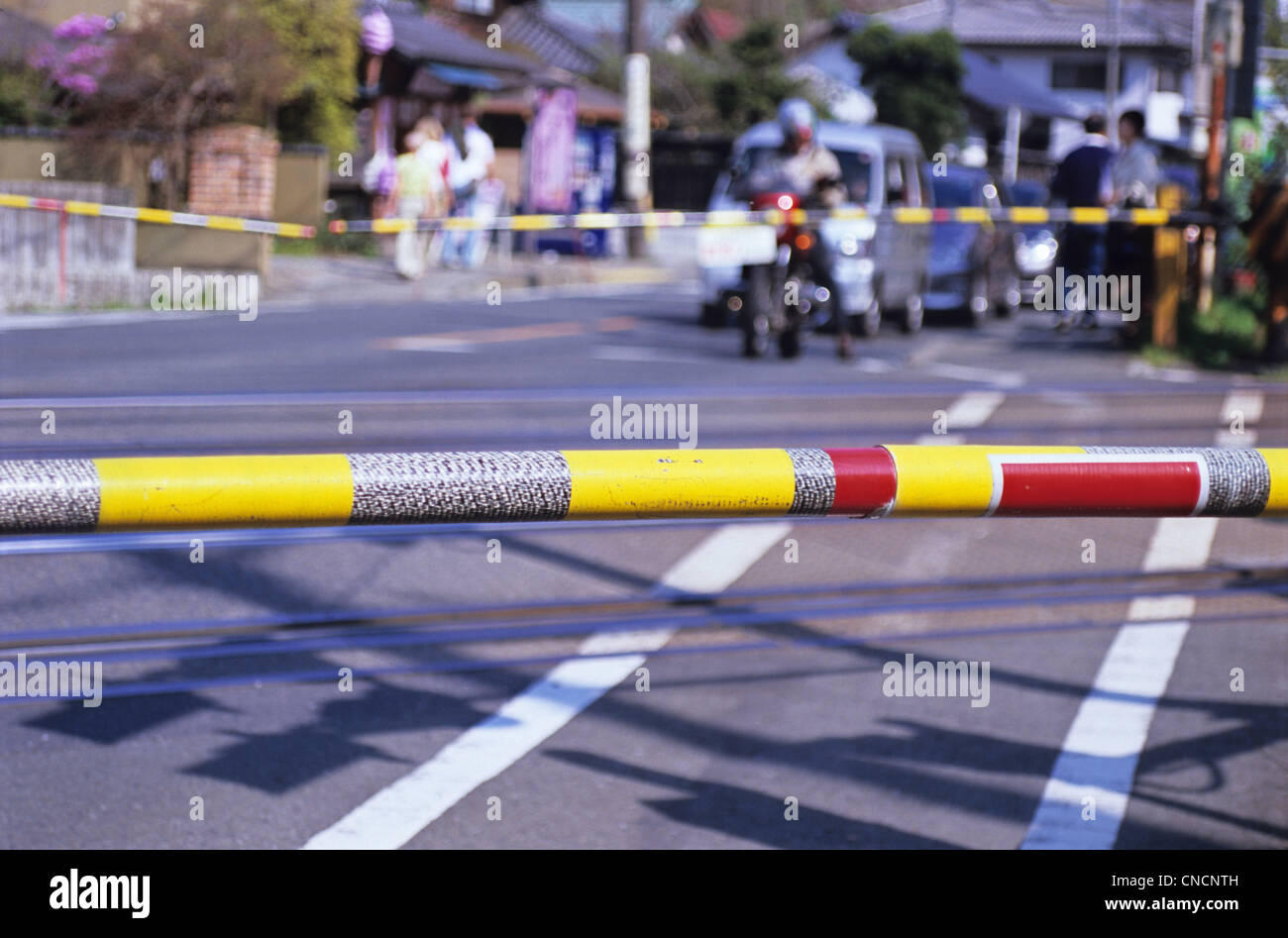 Railway crossing, Kamakura, Japan Stock Photo - Alamy
