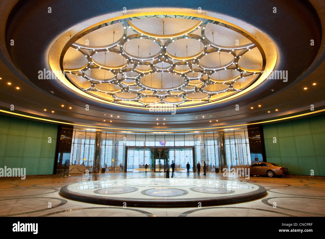 United Arab Emirates, Abu Dhabi Emirate, Abu Dhabi, Jumeirah Etihad Towers Stock Photo