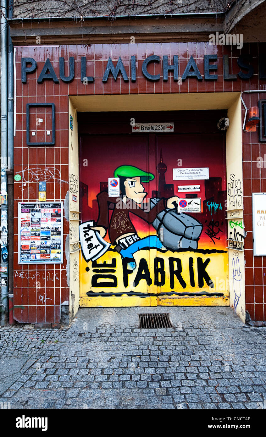 Friedrichshain and Kreuzberg districts of Berlin with its incredible street art Stock Photo