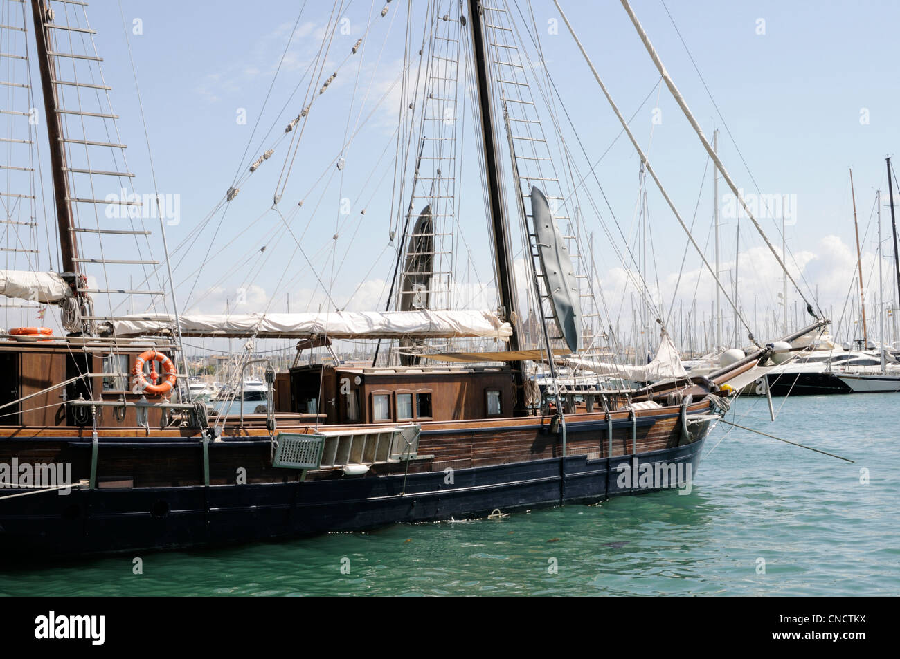 Segelschiff Rafael Verdera, Palma, Mallorca, Spanien, Europa. | Sailing ship Rafael Verdera, Palma, Majorca, Spain, Europe. Stock Photo