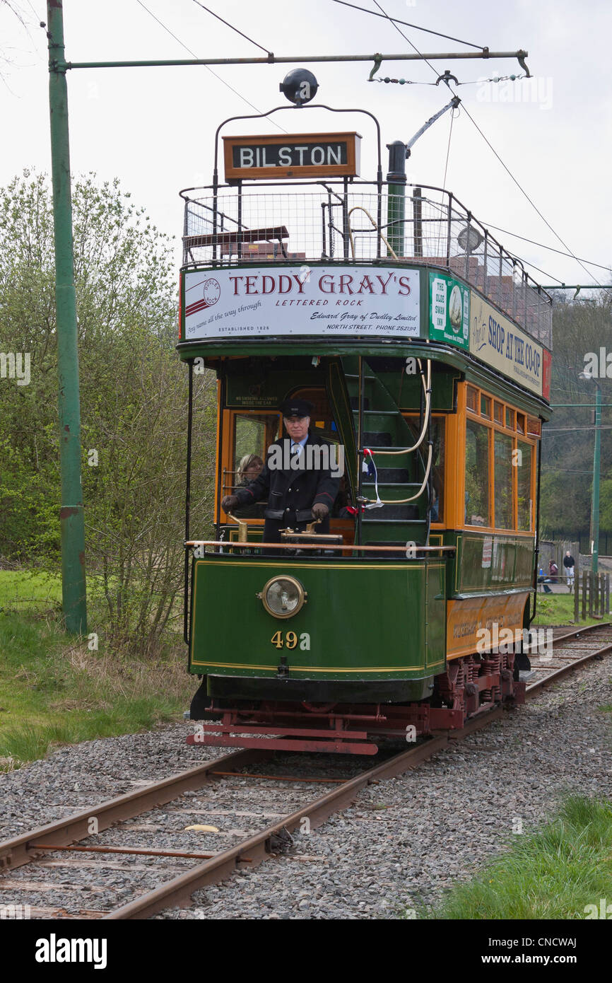 Tram, taken at The Black Country Museum, Dudley, West Midlands, UK Stock Photo