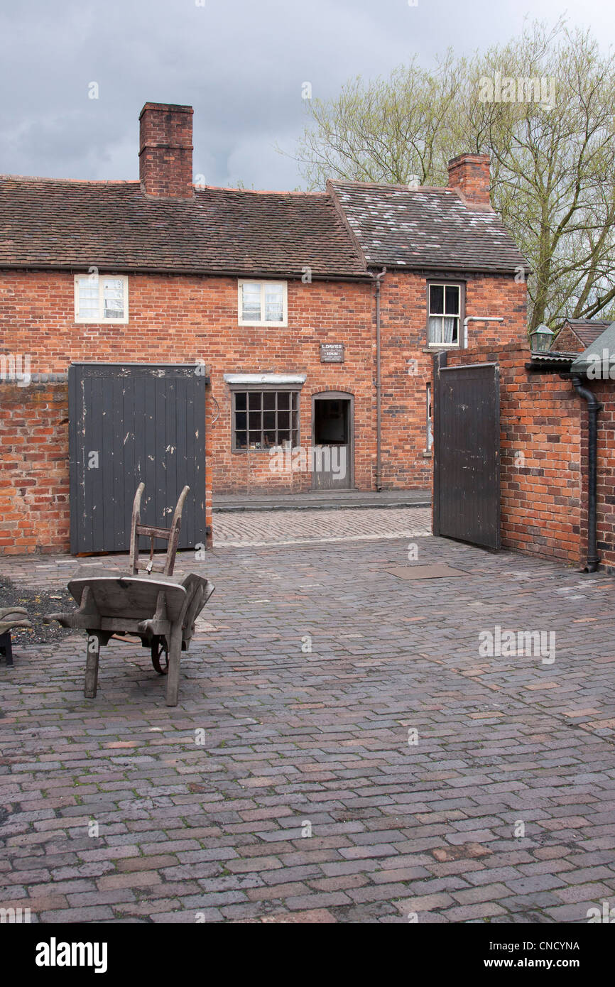 Street scene, taken at The Black Country Museum, Dudley, West Midlands, UK Stock Photo