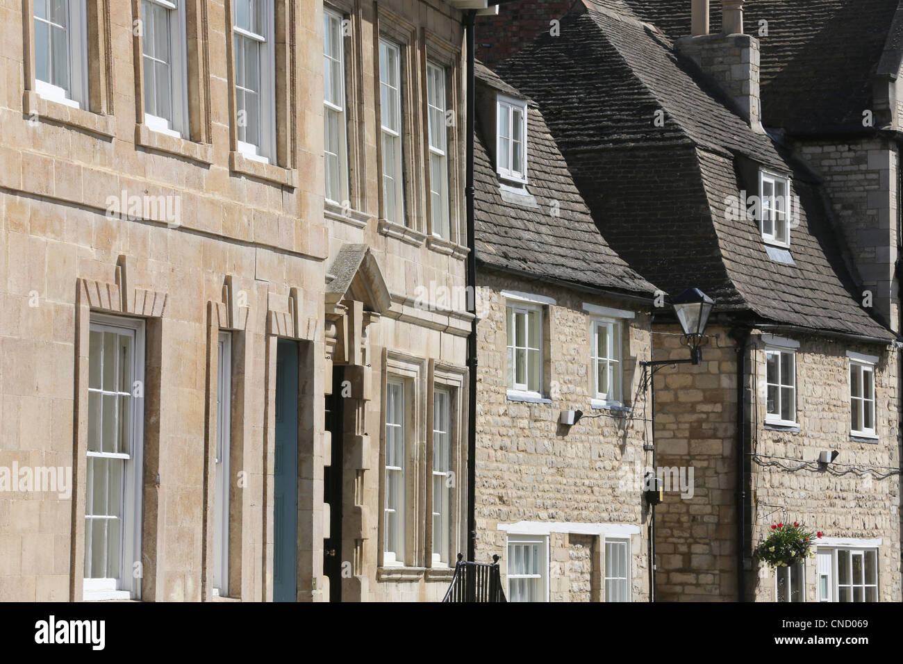 Looking Down Barn Hill In Stamford,Lincolnshire Stock Photo