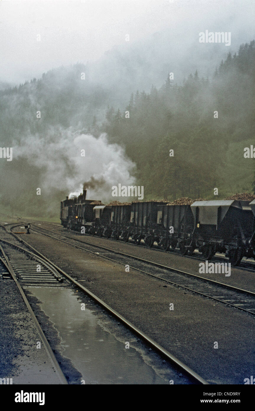 Studies of Austria's Iron Mountain Railway which operated between Vordernberg and the Steel Works at Donawitz. Stock Photo
